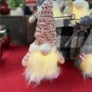 NEW Pink and White Light-Up Gnome Plush